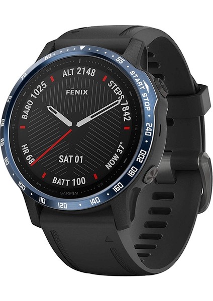Garmin Fenix ​​6s / 6s Pro / 6s Safir Akıllı Izle Çelik Çelik Çelik Yüzük, Bir Sürüm (Mavi Yüzük Beyaz Mektup) (Yurt Dışından) modelleri
