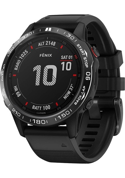 Garmin Fenix ​​6/6 Pro / 6 Safir Akıllı Izle Çelik Çelik Çelik Yüzük, B Sürümü (Siyah Yüzük Beyaz Mektup) (Yurt Dışından) fırsatları