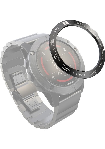 Garmin Fenix ​​5x / 5x Artı Akıllı Izle Çelik Çelik Çelik Yüzük, B Sürümü (Siyah Yüzük Beyaz Mektup) (Yurt Dışından)