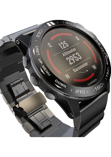 Garmin Fenix ​​5x / 5x Artı Akıllı Izle Çelik Çelik Çelik Yüzük, B Sürümü (Siyah Yüzük Beyaz Mektup) (Yurt Dışından) fırsatları