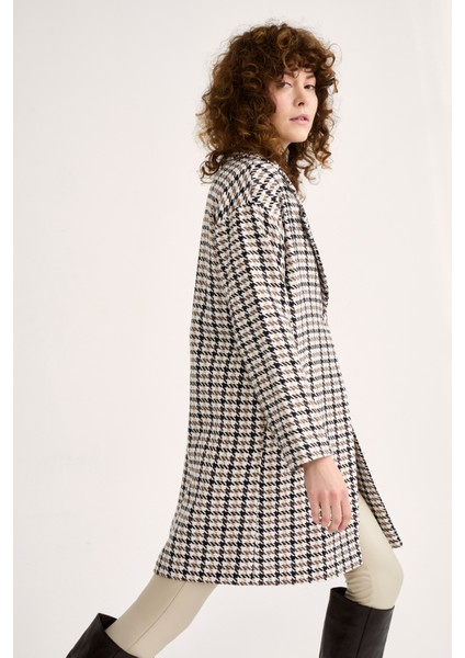 Kazayağı Desenli Kaban - Kahve fiyatları