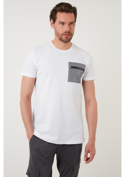 Baskılı Slim Fit Bisiklet Yaka Pamuklu T Shirt Erkek T Shirt 5902351 modelleri