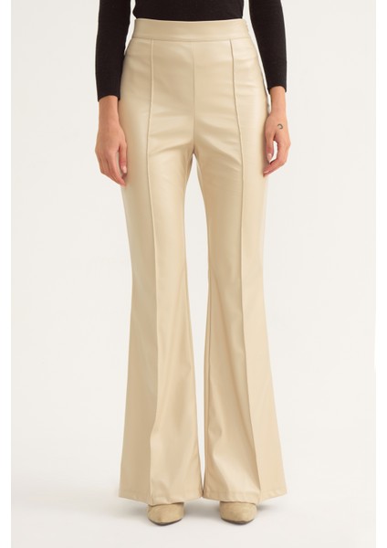 Ispanyol Paça Deri Pantolon - Taş modelleri