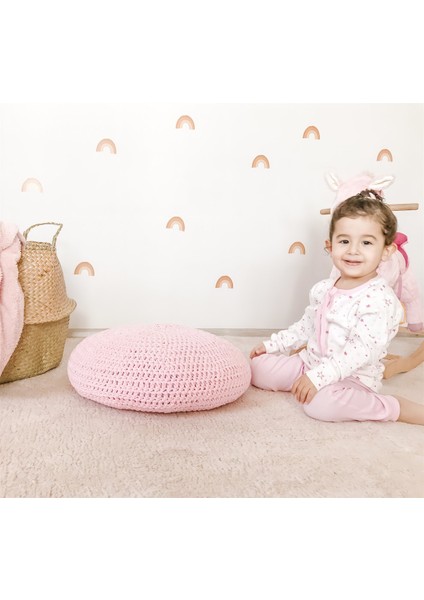 Kız Çocuk Pembe Yıldız Pijama Takımı Gecelik