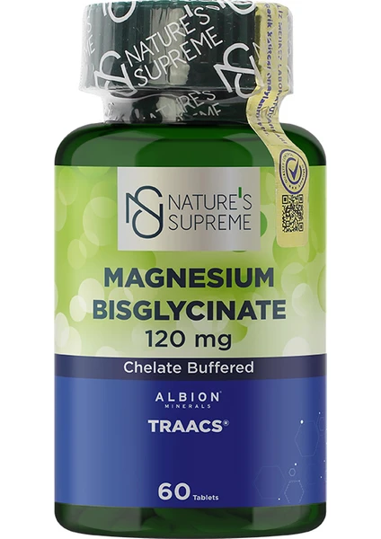 Nature's Supreme Magnesium Bisglycinate 120 Mg 60 Tablet