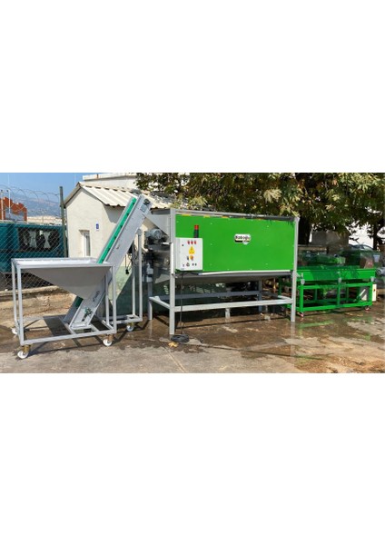 Magnum 3 Çift Tamburlu Fırçalı Yatay Ceviz Soyma Makinesi Seti ATALAR301