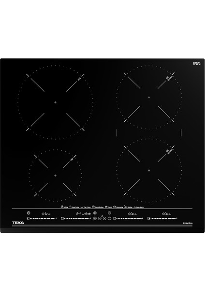 IZC 64630 BK Ankastre Cam Seramik İndüksiyonlu Ocak 7400 W Siyah 60 cm 112500022