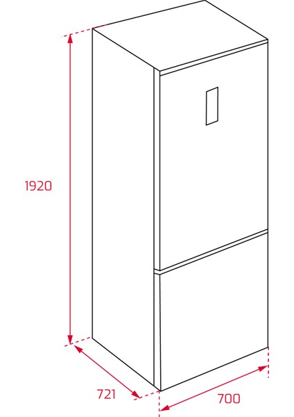 RBF 78720 GBK Solo Kombi NoFrost Buzdolabı 510 lt Siyah Cam 70 cm 113400000