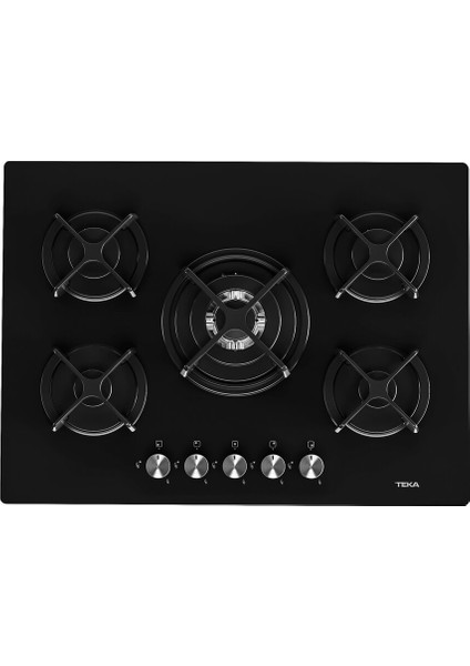 HF LUX 70 5G AI AL TR CI Ankastre Kristal Wok Gözlü Cam Gazlı Ocak Döküm Izgara Siyah 70 cm 40229048