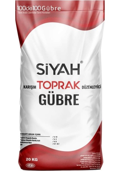 Organik Taban Gübresi Organomineral Gübre Siyah Toprak 20 kg