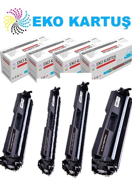 Hp G3Q74A CF230A (230A) Ekonomik Avantajlı 4’lü Paket Muadil Toner,