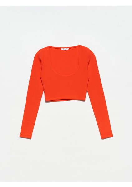 30111 Uzun Kollu Top-Kırmızı