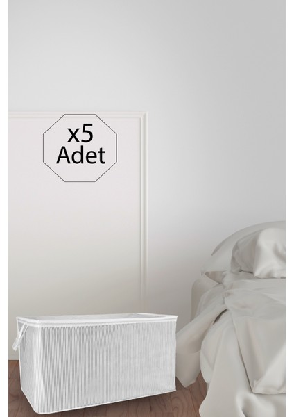 5 Adet Maxi Boy Tela Kumaş Yastık Kıyafet Hurcu 75X40X40 cm