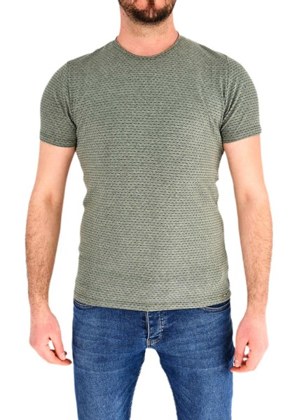 Erkek Sıfır Yaka Tişört T-752 BGL-ST01831