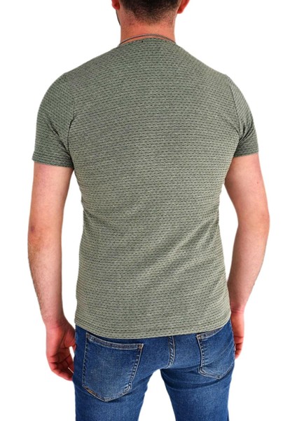 Erkek Sıfır Yaka Tişört T-752 BGL-ST01831