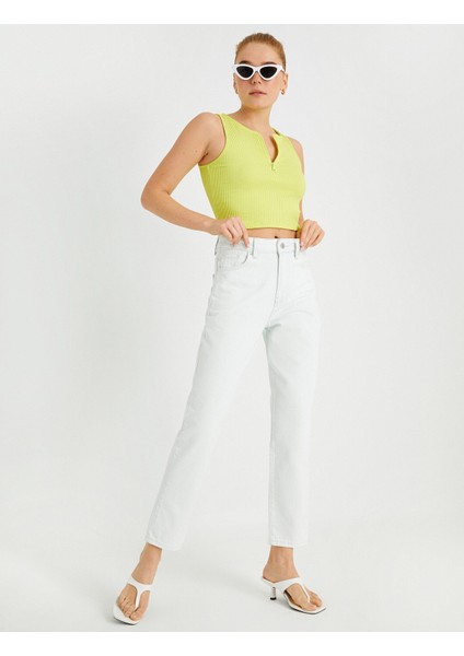 Mom Fit Kot Pantolon - Mom Jean