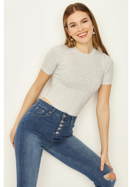 Kadın Kısa Kollu Kaşkorse Alttan Çıtçıtlı Body fiyatları