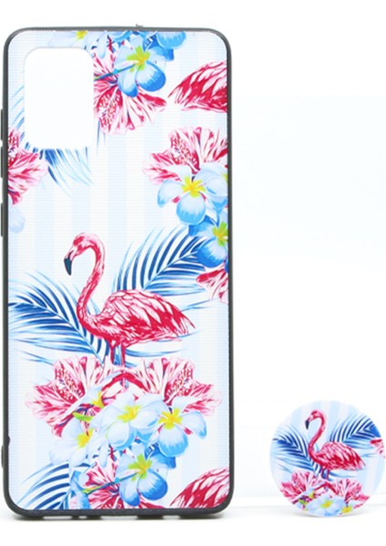 Samsung Galaxy A71 Uyumlu Desenli Popsocket Arka Koruma
