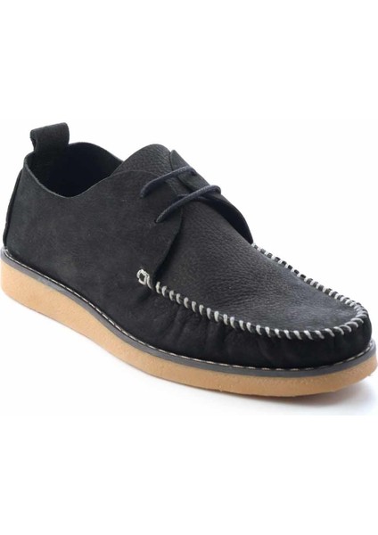 Siyah Nubuk Leather Erkek Casual Ayakkabı E018100777 modelleri