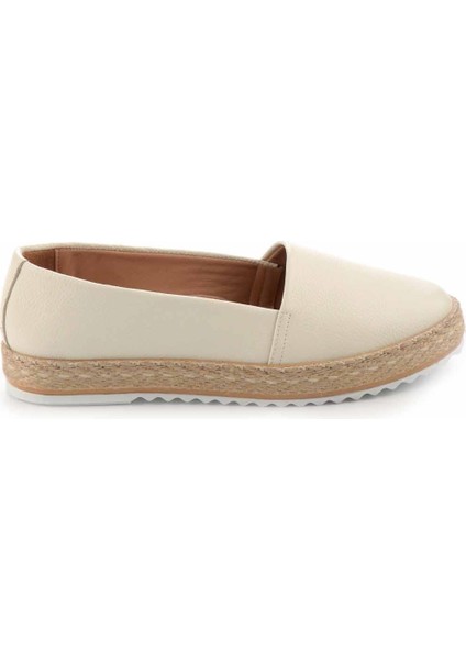 Bej Leather Kadın Espadril K015820218