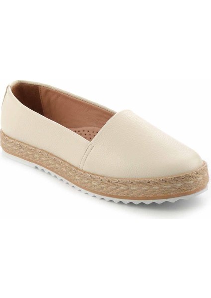 Bej Leather Kadın Espadril K015820218