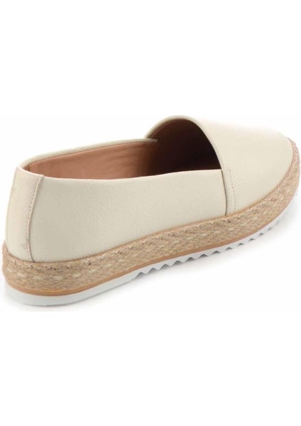 Bej Leather Kadın Espadril K015820218