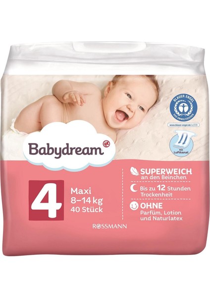 Babydream Bebek Bezi 4 Beden 40'lı