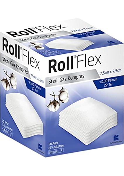 Roll 131406 Flex Gaz Kompres 7.5 cm x 7.5 cm 50 Li