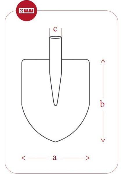 9101 Holsteiner Şap Küreği 240x275mm - Sapsız