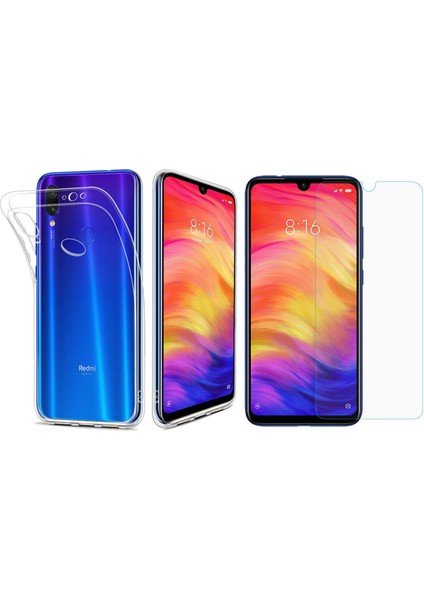 Redmi Note 7 Zore Süper Silikon Kılıf Kamera Korumalı + Nano Cam
