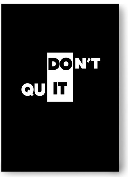 Don’t Quit A5 14X20 cm Tel Zımbalı Çizgisiz Not Defteri