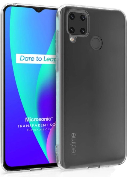 Realme C15 Kılıf Transparent Soft Şeffaf