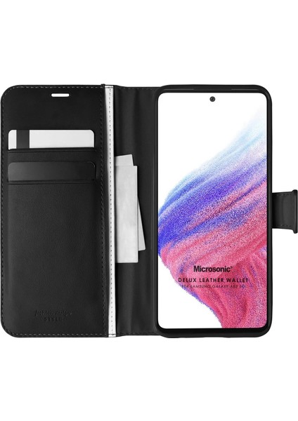 Samsung Galaxy A53 5g Kılıf Delux Leather Wallet Siyah