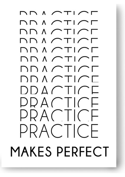 Practice Make Perfect A5 14X20 cm Tel Zımbalı Çizgisiz Not Defteri