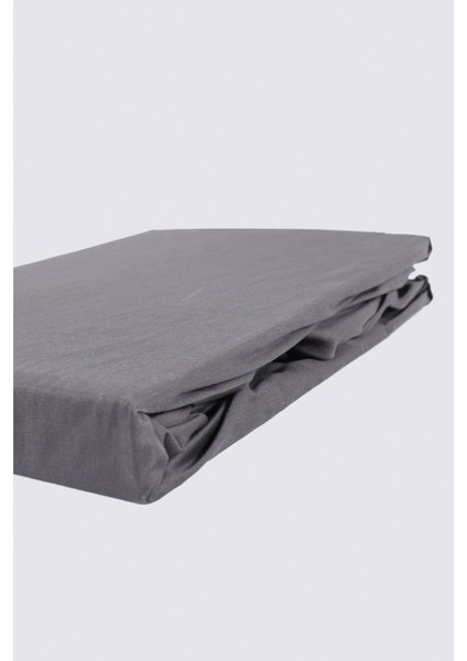 Tek Kişilik Lastikli Çarşaf Organik Pamuk Saten Antrasit 120X200 cm fırsatları