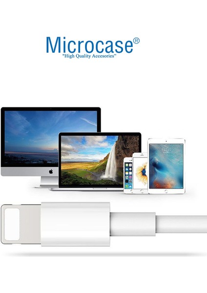 iPhone Uyumlu Lightning 5A Hızlı Şarj Data Kablosu - 25 cm Beyaz AL2714