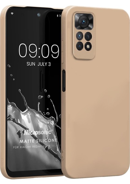 Matte Silicone Xiaomi Redmi Note 11 Kılıf Gold