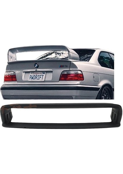 Bmw E36 Bagaj Üstü Spoiler Yüksek Boyasız Plastik