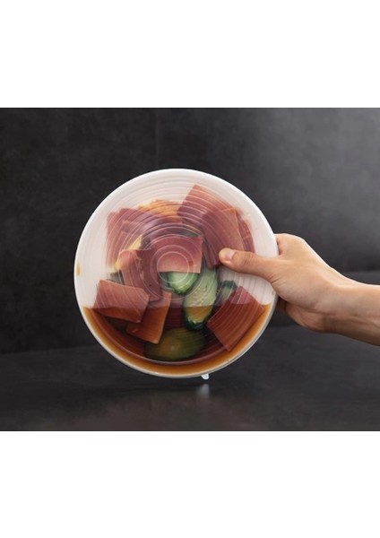 6 Lı Kapak Silikon Tencere Tabak Saklama Bonesi fiyatları