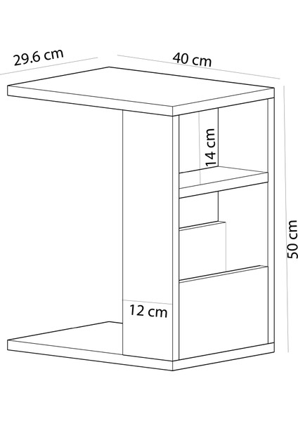 Behram Yan Sehpa Beyaz - Çırağan indirimleri