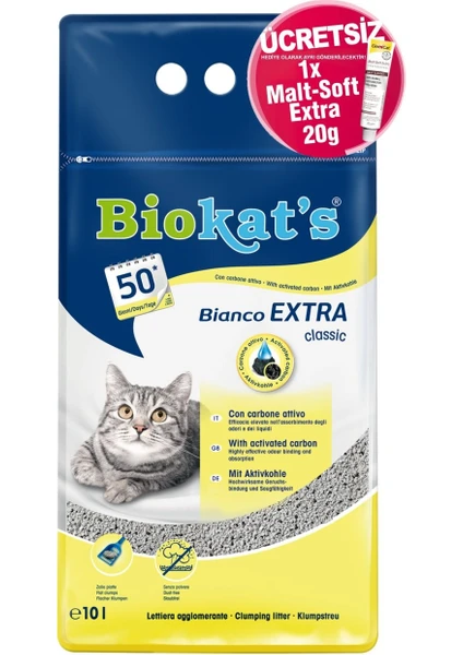 Bianco Extra Kedi Kumu 10 Lt + Malt Soft Extra 20 gr