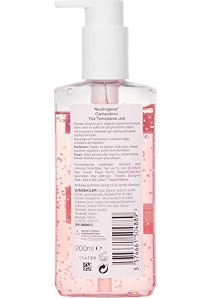 Canlandırıcı Yüz Yıkama Jeli, 200 Ml fiyatları