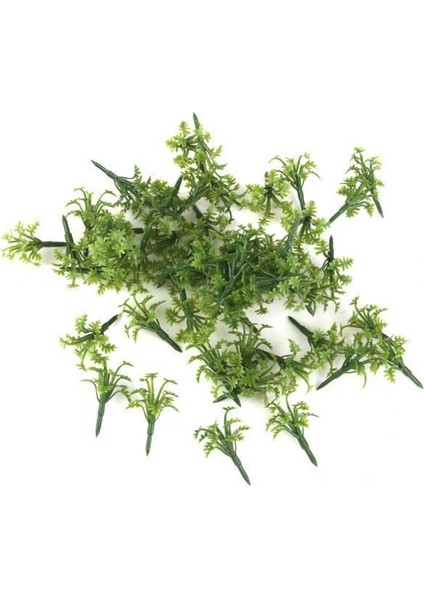 4x 50 Adet Yeşil Model Çimen ile Ezilmiş Yaprakları ile Yapraklar Peyzaj Düzeni (Yurt Dışından)