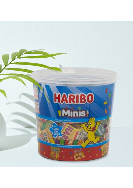 Kişiye Özel Isimli Fotoğraflı Doğum Günü Tasarımlı Dev Boy Haribo Minis Kovası (10GX100ADET) Model 14