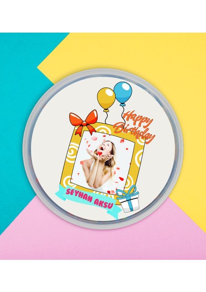 Kişiye Özel Isimli Fotoğraflı Doğum Günü Tasarımlı Dev Boy Haribo Minis Kovası (10GX100ADET) Model 12 modelleri
