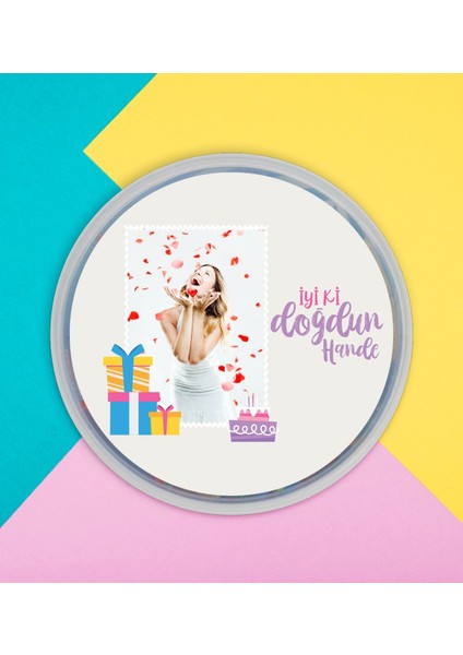 Kişiye Özel Isimli Fotoğraflı Doğum Günü Tasarımlı Dev Boy Haribo Minis Kovası (10GX100ADET) Model 9 modelleri