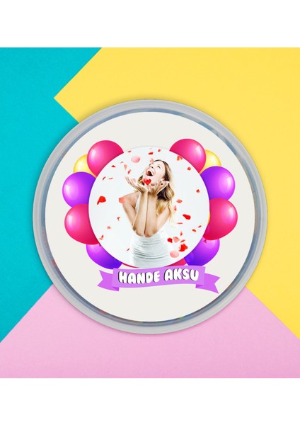 Kişiye Özel Isimli Fotoğraflı Doğum Günü Tasarımlı Dev Boy Haribo Minis Kovası (10GX100ADET) Model 7 modelleri