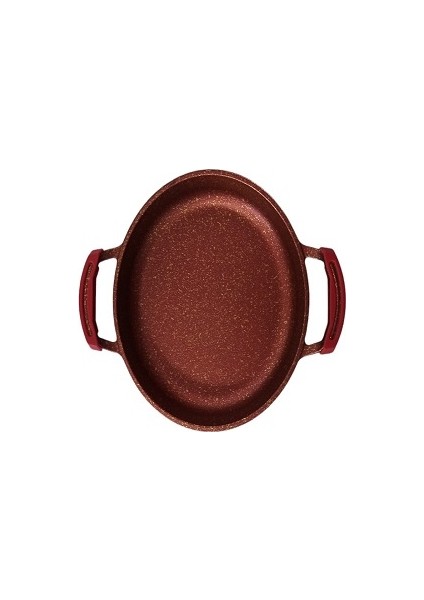 Hanımeli Döküm Yumurta Sahanı 18 cm - Kırmızı