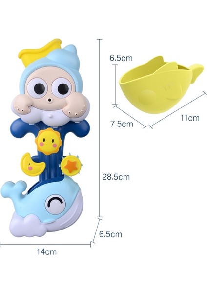 Baby Shower Banyo Oyuncak Seti Mavi (Yurt Dışından)