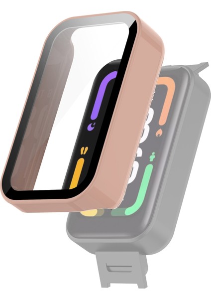 Xiaomi Redmi Smart Band Pro Için Pc + Temperli Gl Kılıf Pembe (Yurt Dışından)